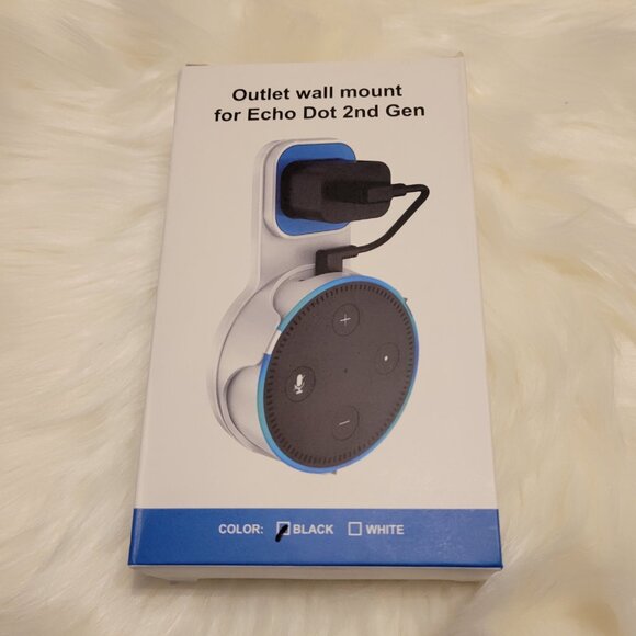 2nd Generation Echo Dot & Wall Mount, Black - Picture 6 of 6